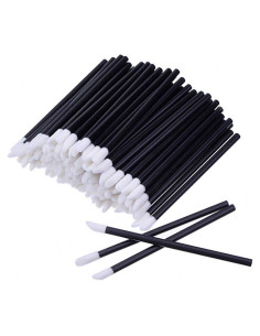 Pinceles de Labios Desechables Pimoys 200 Pcs 9cm Negro