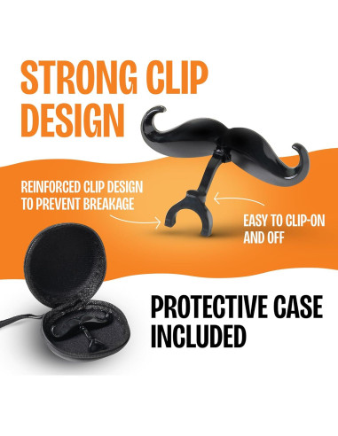 Bigote Clip-On para Trompeta Fortivo - Mango Pequeño, Negro