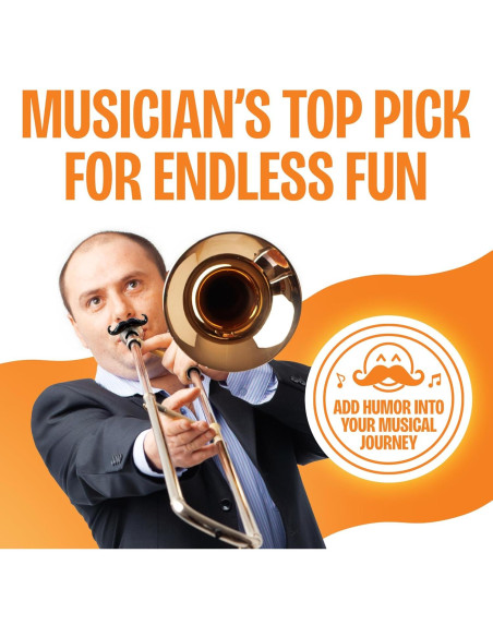 Bigote Clip-On para Trompeta Fortivo - Mango Pequeño, Negro