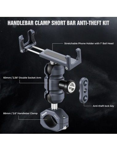 Soporte para Teléfono de Bicicleta KAPARNER KPS-02 Aluminio Ajustable