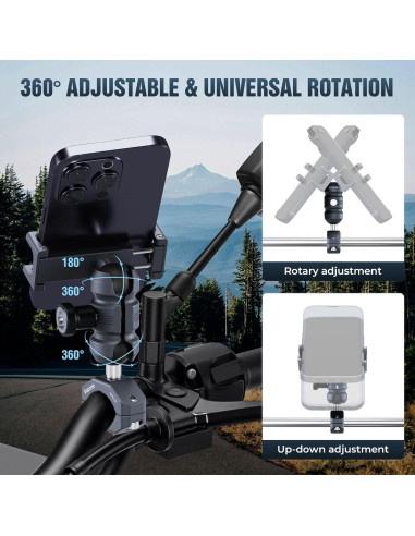 Soporte para Teléfono de Bicicleta KAPARNER KPS-02 Aluminio Ajustable