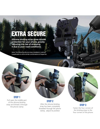 Soporte para Teléfono de Bicicleta KAPARNER KPS-02 Aluminio Ajustable