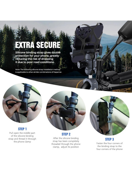 Soporte para Teléfono de Bicicleta KAPARNER KPS-02 Aluminio Ajustable