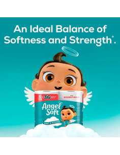 Papel Higiénico Angel Soft Súper Mega 6 Rollos 480 Hojas 2