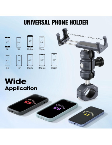 Soporte para Teléfono de Bicicleta KAPARNER KPS-02 Aluminio Ajustable