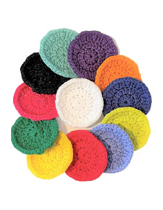 Set de 3 Esponjas Redondas de Nylon Hechas a Mano - 12.7 cm