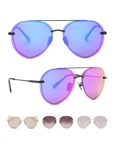 Gafas de sol aviador DIFF Lenox negras con UV400