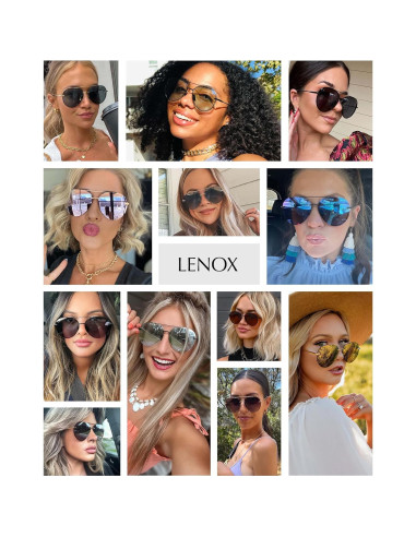 Gafas de sol aviador DIFF Lenox negras con UV400