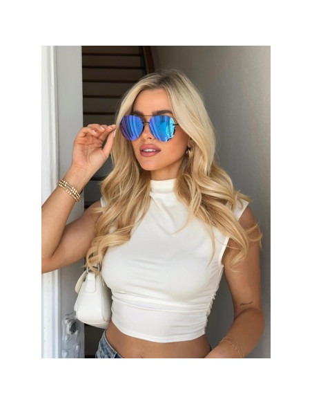 Gafas de sol aviador DIFF Lenox negras con UV400