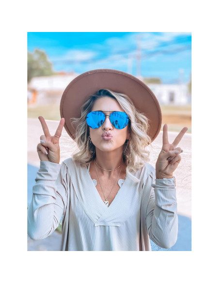 Gafas de sol aviador DIFF Lenox negras con UV400