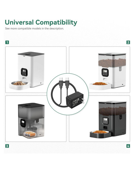 Adaptador USB 5V FITE ON para Dispensador Comida Mascotas VOLUAS