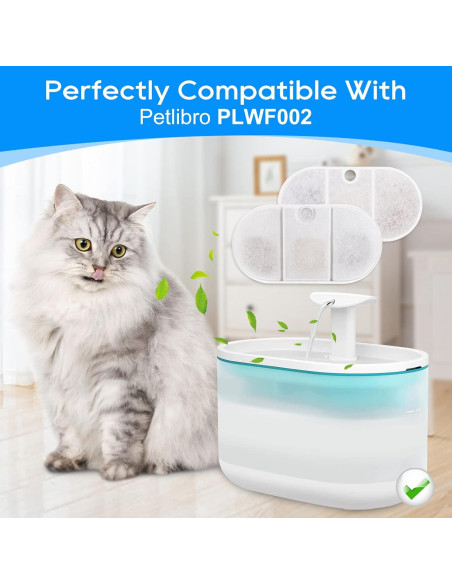 Filtros de Reemplazo MyfatBOSS para Fuente de Agua Gatos 16 Piezas