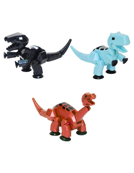 Zing Stikbot MEGA Dino 3 Pack - Brontosaurus, T-Rex, Carnotaurus