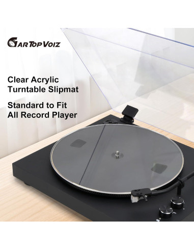 Alfombrilla Acrílica Transparente para Giradiscos 30.48 cm