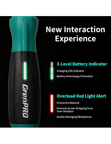 Destornillador Eléctrico GRENPRO 4V Inalámbrico con 51 Puntas
