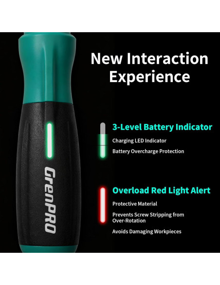 Destornillador Eléctrico GRENPRO 4V Inalámbrico con 51 Puntas