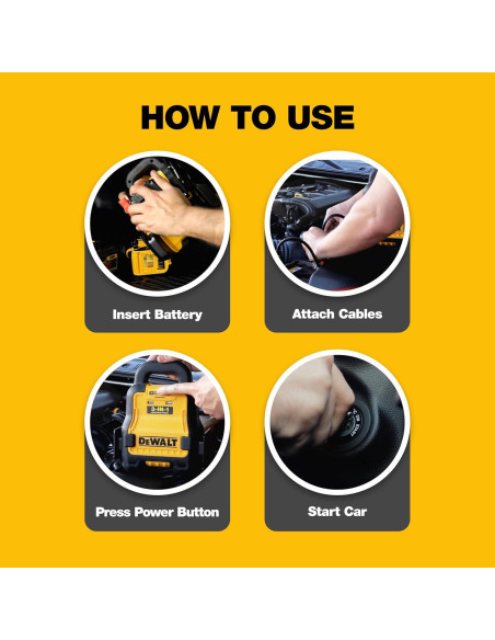 Aumentador de Batería Automotriz DEWALT DXAE20VBB 12V USB