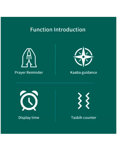 Anillo Zikr Inteligente Negro - Contador de Oraciones Inalámbrico