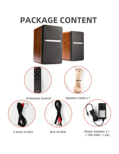 Altavoces Bluetooth Madera Cantante BT25 80W 2.0 Hi-Fi