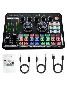 Mesa de Sonido F999 Clásico - Mezclador DJ para Podcast y Streaming