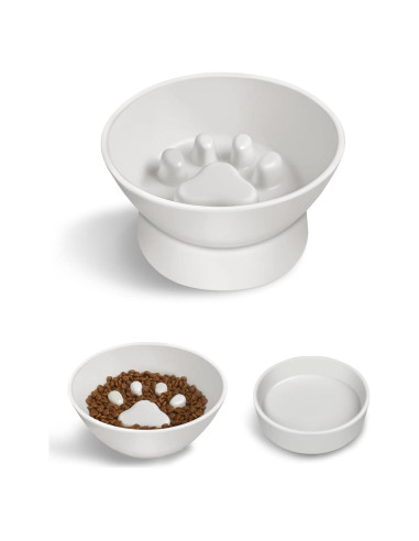 Cuenco Elevado para Gatos TinyQilin 12.7 cm Alimentación Lenta
