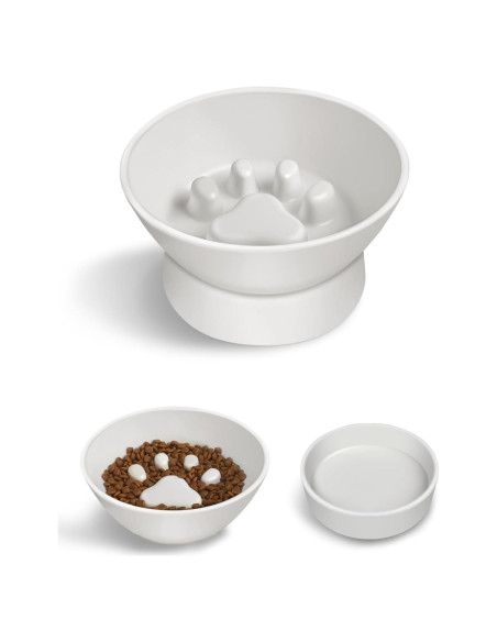 Cuenco Elevado para Gatos TinyQilin 12.7 cm Alimentación Lenta