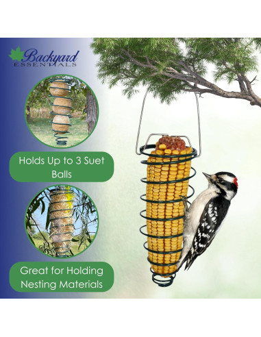 Comedero para Ardillas Backyard Essentials - Soporte Metal 19cm