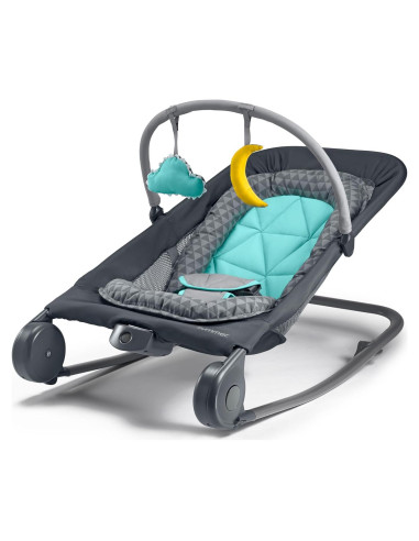 Mecedora y Balanceador 2-en-1 Verano Dúo Gris y Verde