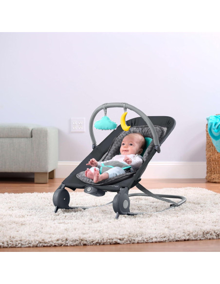 Mecedora y Balanceador 2-en-1 Verano Dúo Gris y Verde