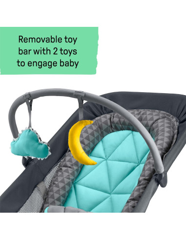 Mecedora y Balanceador 2-en-1 Verano Dúo Gris y Verde