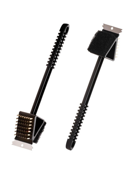 Paquete de 2 cepillos de limpieza para parrilla Genérico 3 en 1 Paquete de 2 cepillos de limpieza para parrilla Genérico 3 en 1