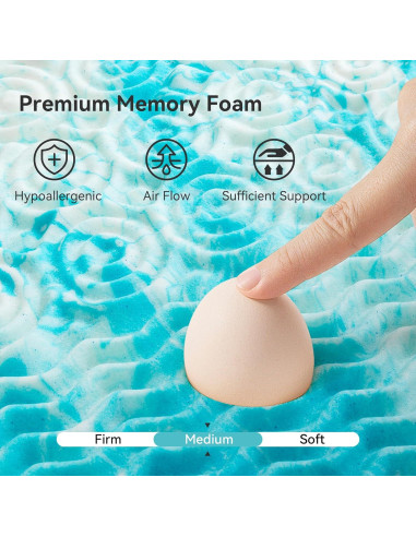 Colchón Acolchado AMICLIBER Queen 5 Zonas Espuma con Memoria