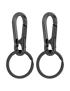 Llaveros de metal 2 Pcs Negro - Organizador de llaves