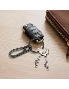 Llaveros de metal 2 Pcs Negro - Organizador de llaves 2