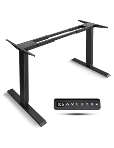 Marco de Escritorio Eléctrico Ajustable ESpefy Doble Motor Negro