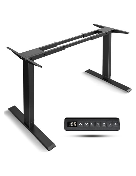 Marco de Escritorio Eléctrico Ajustable ESpefy Doble Motor Negro