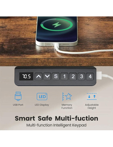 Marco de Escritorio Eléctrico Ajustable ESpefy Doble Motor Negro