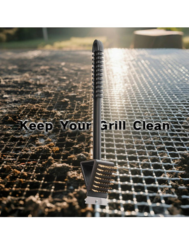 Paquete de 2 cepillos de limpieza para parrilla Genérico 3 en 1