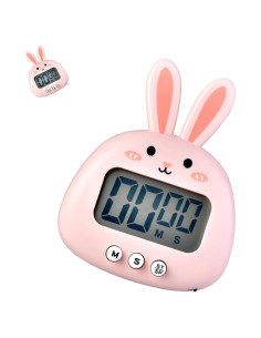 Temporizador de Cocina Digital HERCHR Conejo Rosa 99h