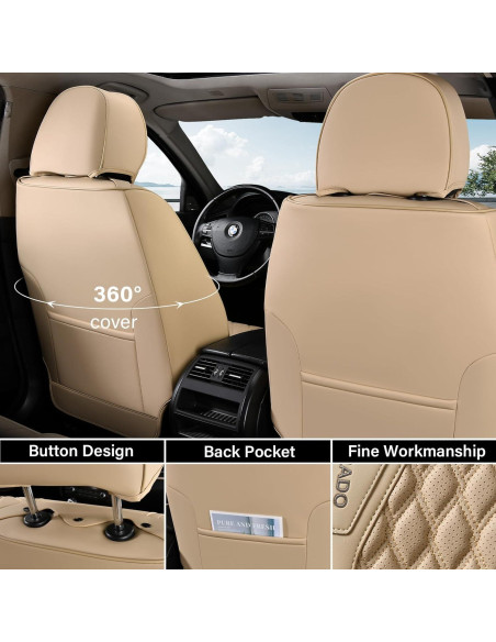 Cubiertas de Asientos Coverado D8862 Beige Impermeables