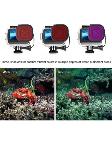 Funda Impermeable YALLSAME para GoPro Hero 9 10 11 12 13 60m