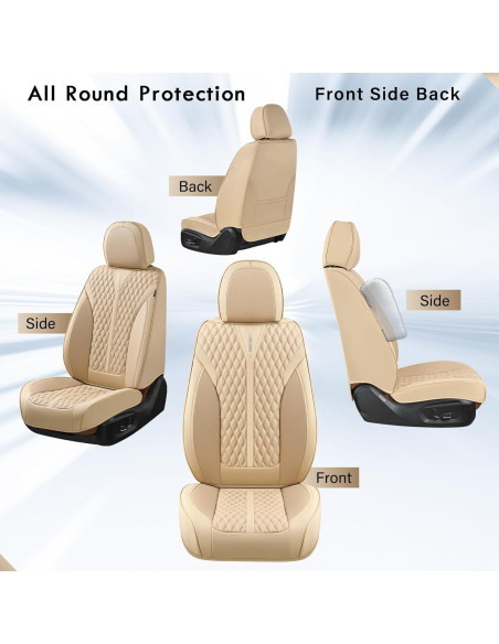 Cubiertas de Asientos Coverado D8862 Beige Impermeables