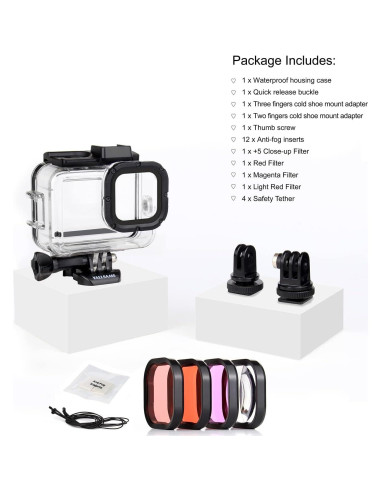 Funda Impermeable YALLSAME para GoPro Hero 9 10 11 12 13 60m