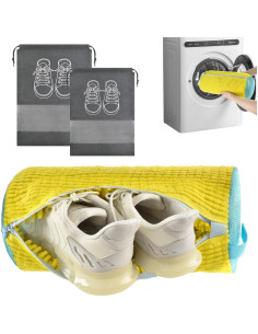 Bolsa de Lavado de Zapatos Heuihm Amarillo 40x20 cm Reutilizable 2
