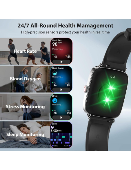 Reloj Inteligente Yoever 2025 Pantalla HD 1.85" Fitness IP68