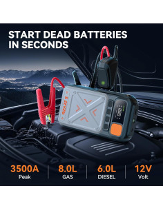 Arrancador de Coche S ZEVZO B29L 3500A con Compresor 150PSI 2