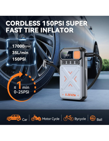 Arrancador de Coche S ZEVZO B29L 3500A con Compresor 150PSI