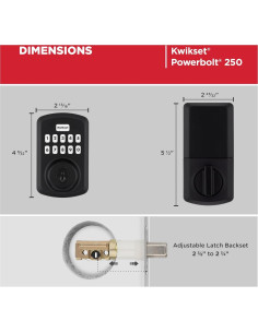 Cerradura Electrónica Kwikset 9250TRS-15S SmartKey Niquel Satinado 2
