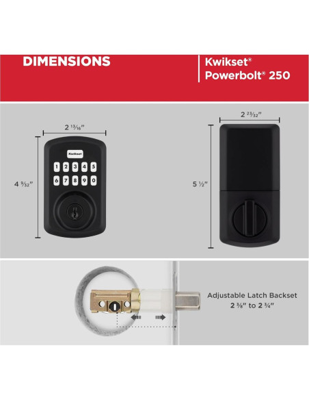 Cerradura Electrónica Kwikset 9250TRS-15S SmartKey Niquel Satinado
