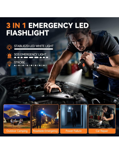 Arrancador de Coche S ZEVZO B29L 3500A con Compresor 150PSI